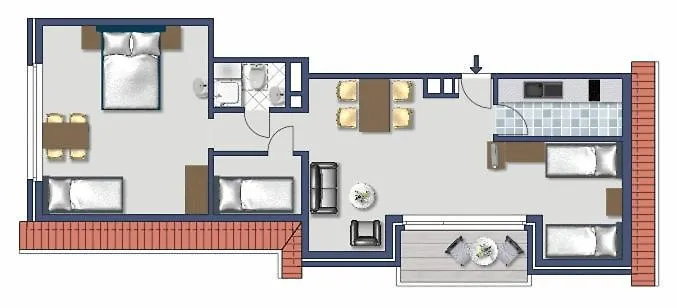 Apartament Hiev Up Baltrum